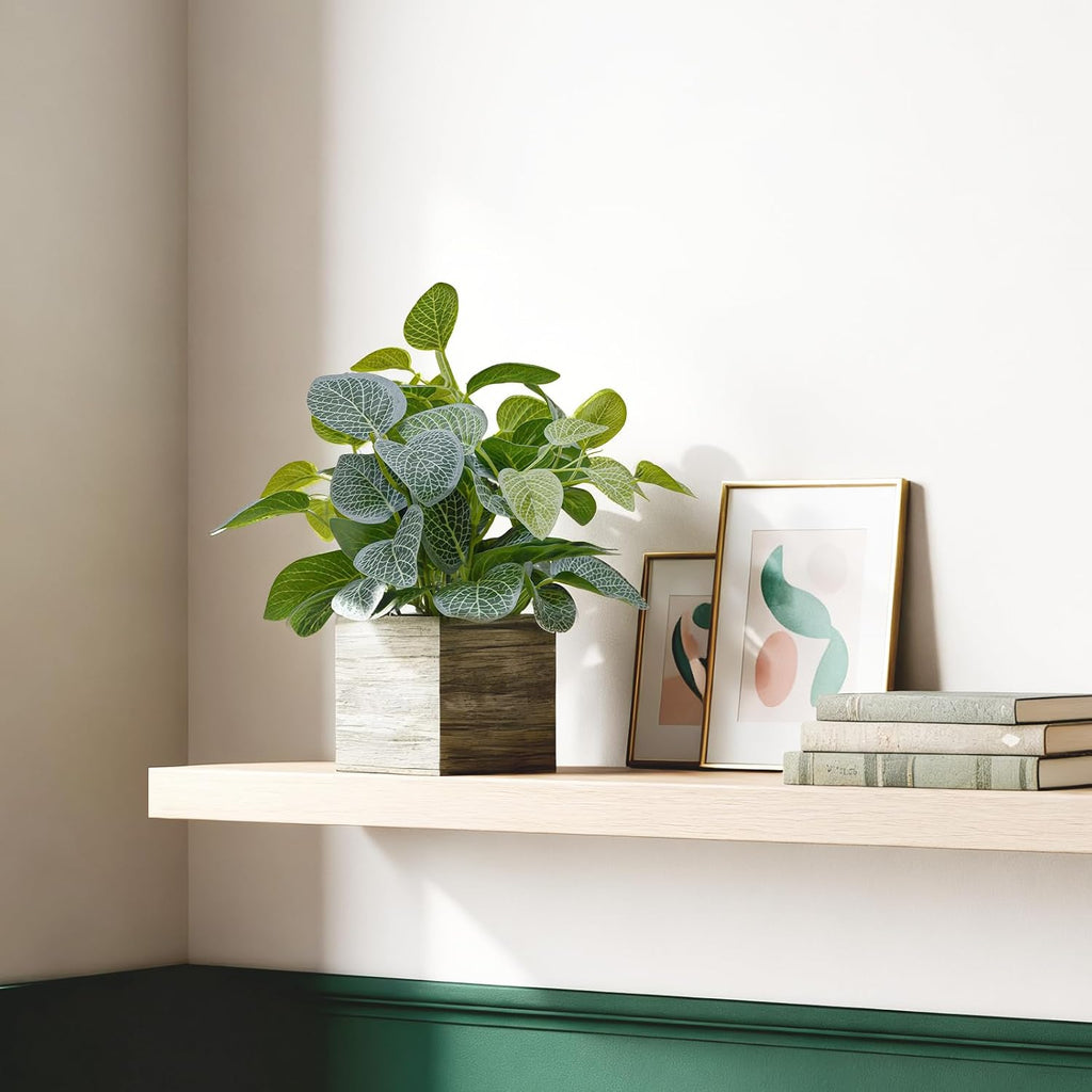12" Medium Fake Eucalyptus Plants Set of 2, Desk Plant for Indoor Decor