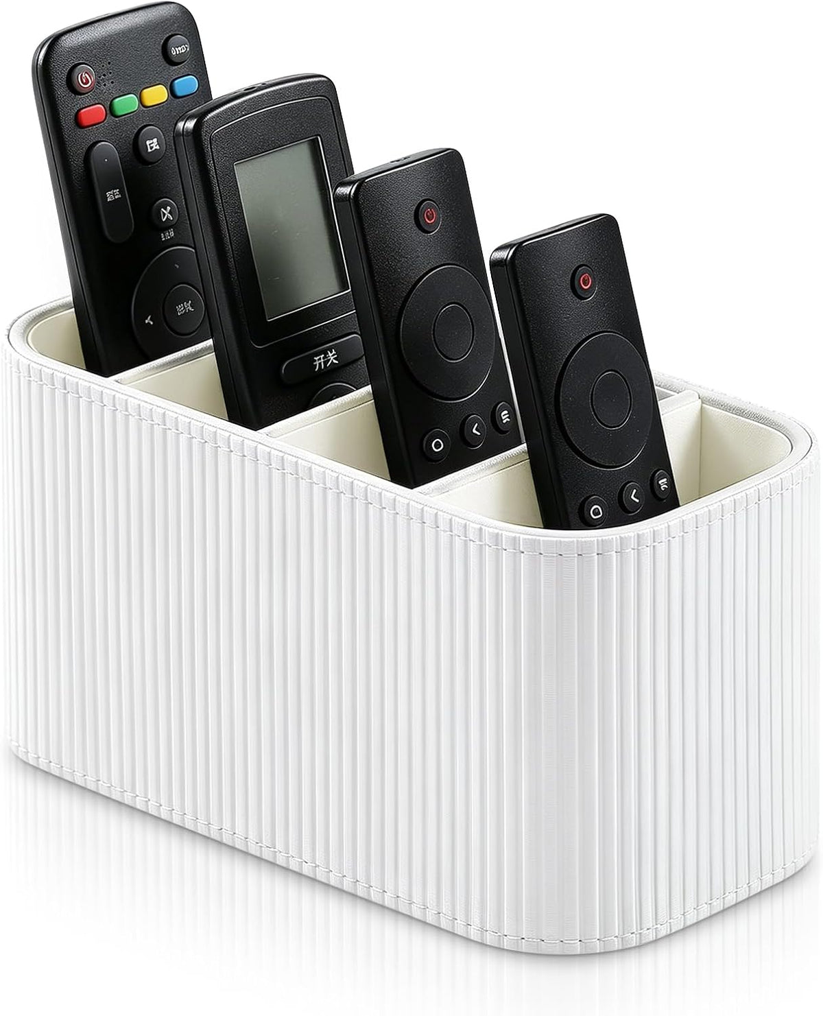 TV Remote Control Holder Remote Holder Caddy Organizer (Ivory)