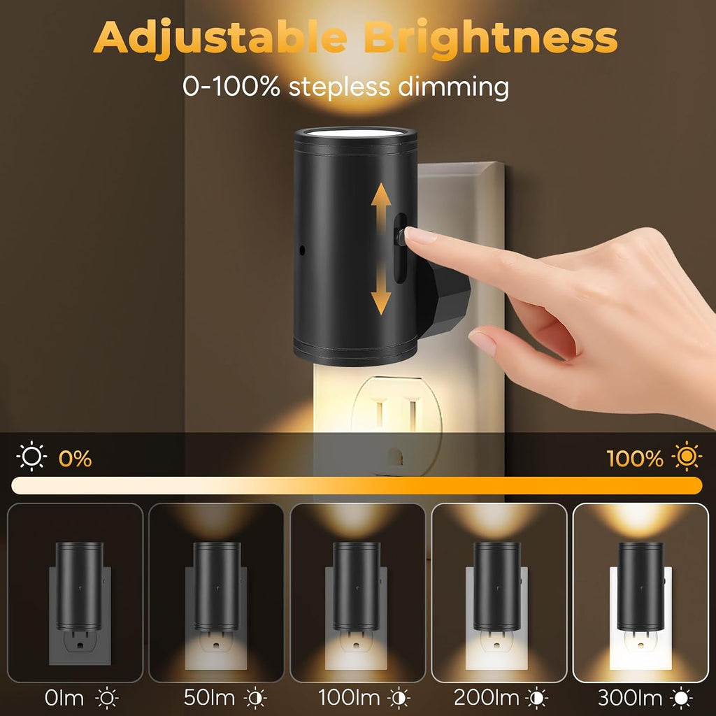 TSEXES Night Light Plug Into Wall with Motion Sensor,Soft White,2-Pack