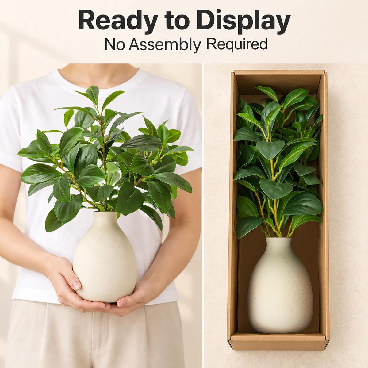 Artificial Eucalyptus Stems Potted Plant Faux Plants Indoor Fake Plant