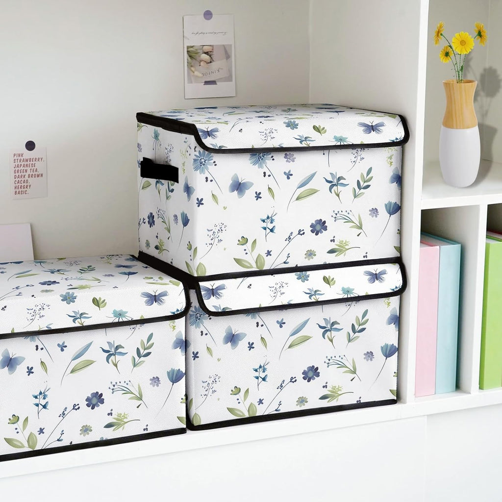 Stackable Storage Bins with Lids 3 Pack
