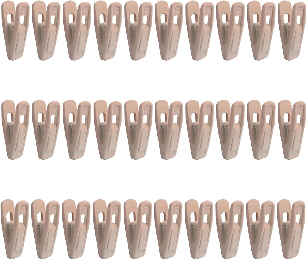 Light Pink Velvet Hanger Clips, 30 Pack