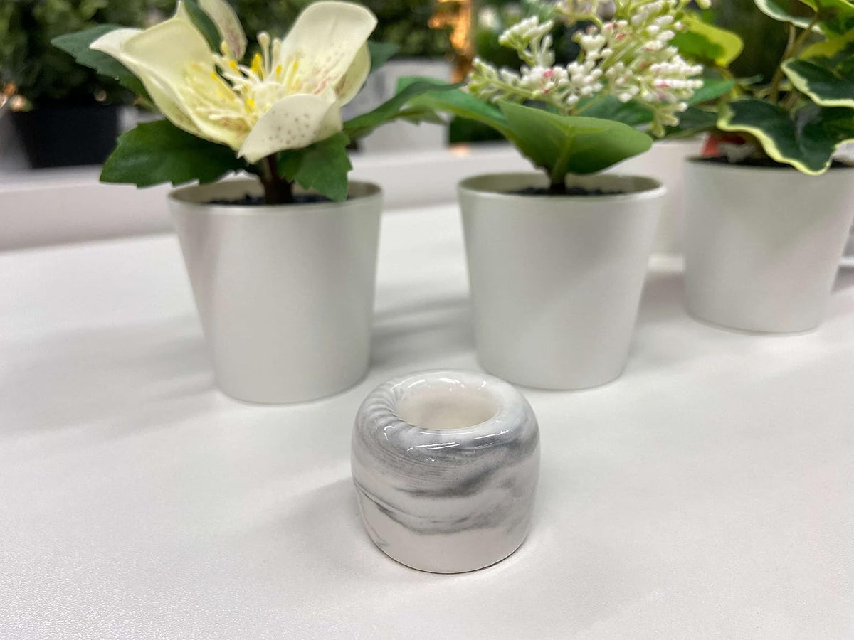 TOBOHU Gray Marble Ceramic Palo Santo Stick Holder, Palo Santo Burner Bowl