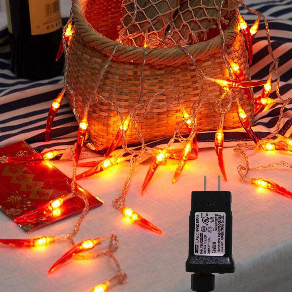 Plug in Red Chili String Lights, 33ft 100 LED Chili String Lights 8 Modes Fairy Lights for Wedding, Chinese New Year,Spring Festival,Party Decoration,Christmas