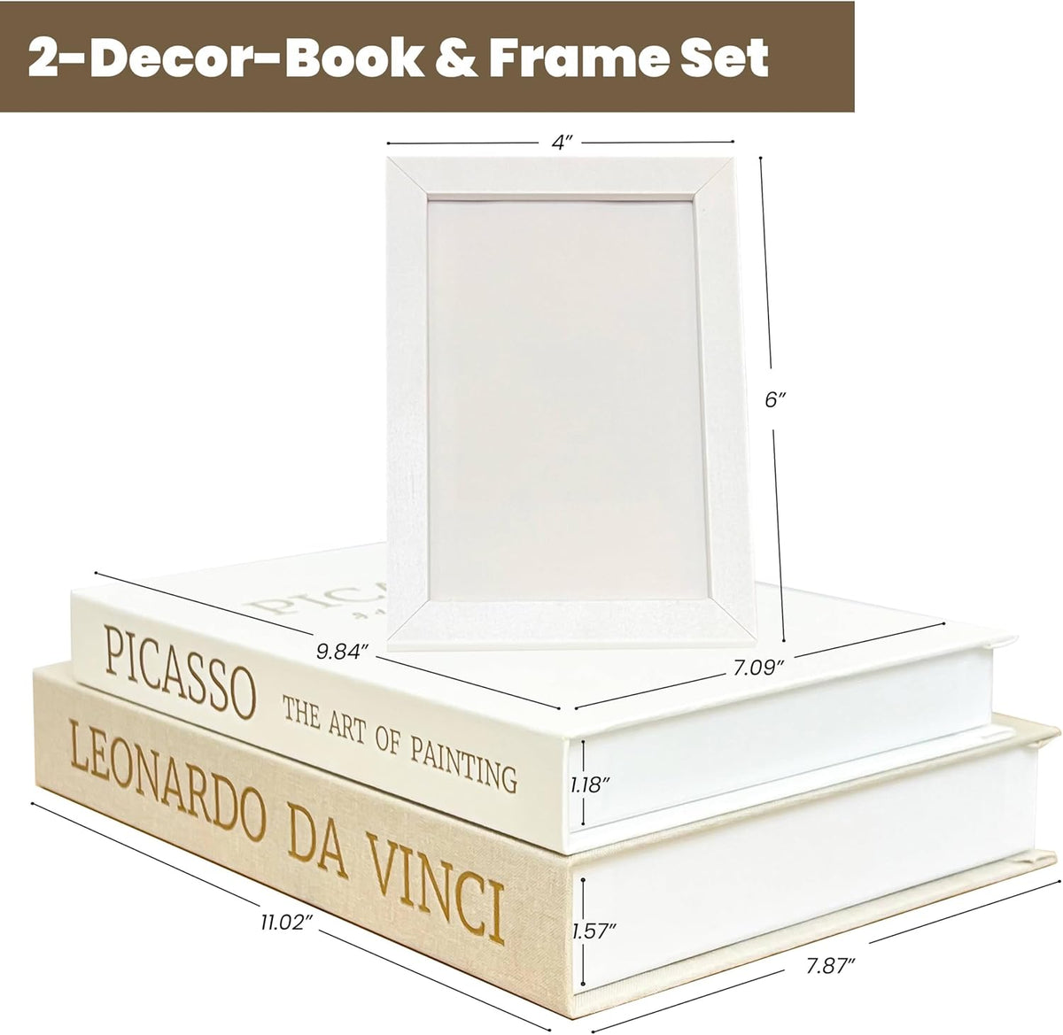 Decorative Books - Set of 2 Fake/Faux Coffee Table Book - Storage boxes