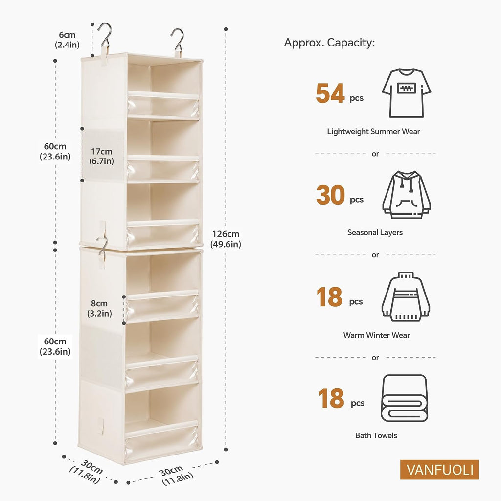 6-Tier Hanging Closet Organizer and Storage
