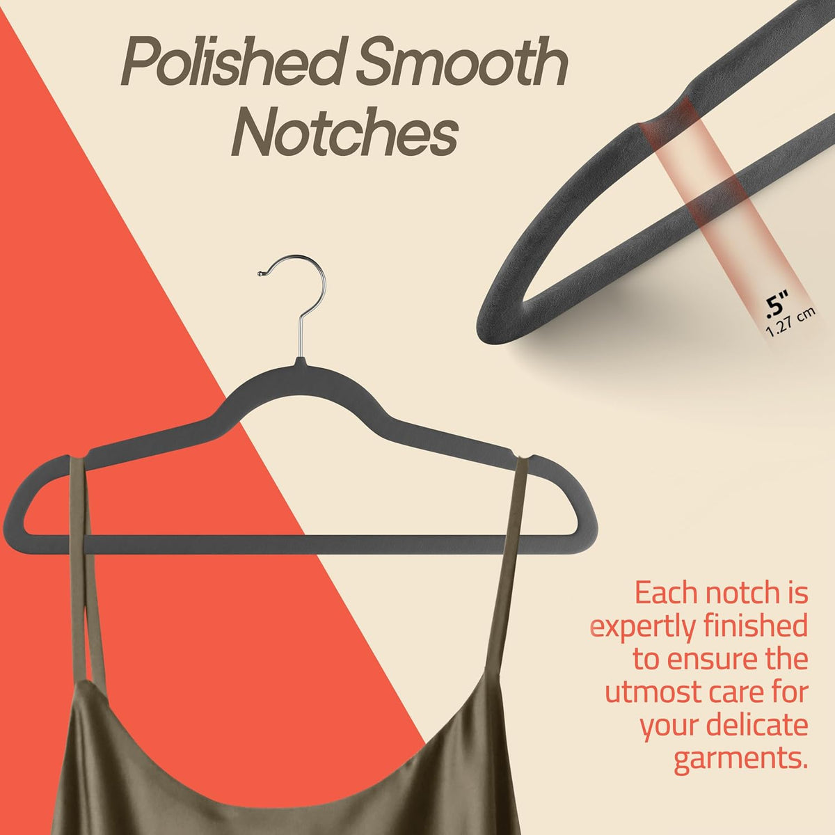 Gray Velvet Hangers 60 Pack – 360° Swivel Hook, Non-Slip and Space Saving Hangers, Heavy-Duty 11 lbs Weight Capacity - Smooth Velvet Finish for Crease-Free Clothes and Effortless Closet Organization
