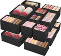 Drawer Clothing Organizer 16-Pack, Black Underwear Dividers