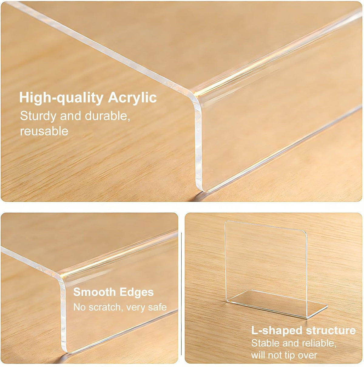 SortNStore Shelf Dividers for Closet Organization: 10" Tall x 12" Deep