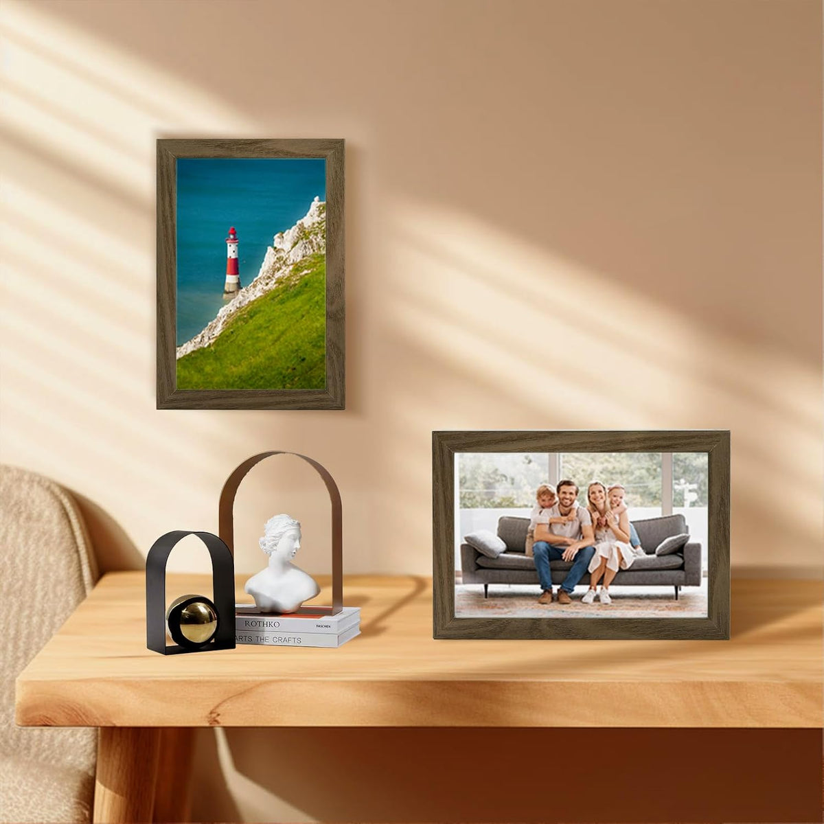 4x6 Small Walnut Color Shadow Box Frame Display Case