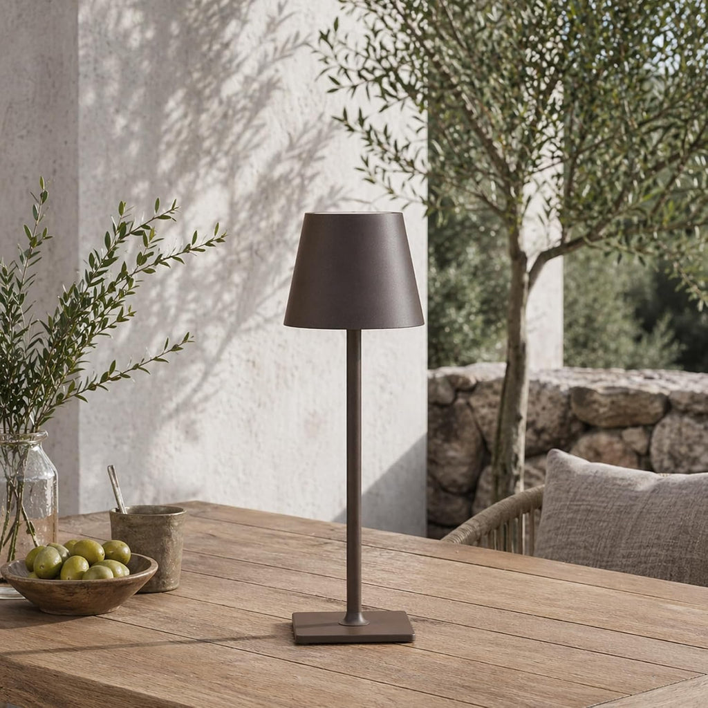 Yogaret Cordless Table lamp Brown 2pack for Restaurant Home Dinner Dining Kitchen Outdoor Patio,Waterproof & Portable