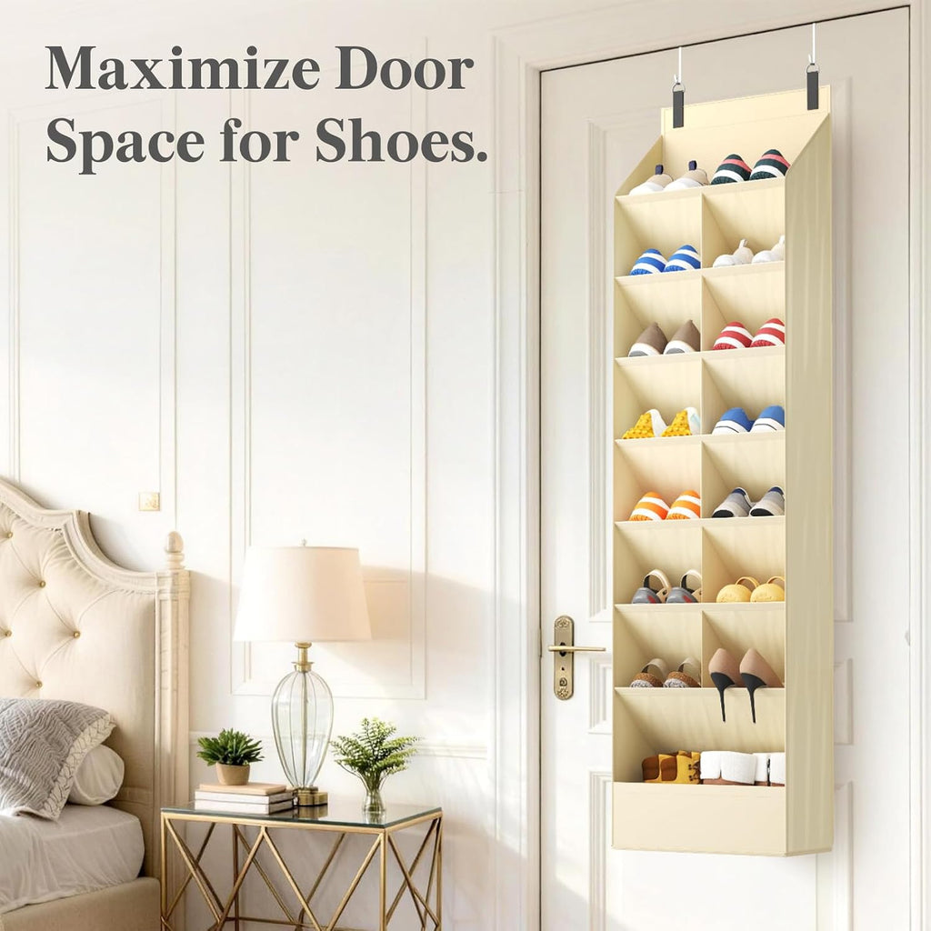 Lifewit 8 Tier Over the Door Shoe Organizer Cabinets, 15 Large Deep Pockets