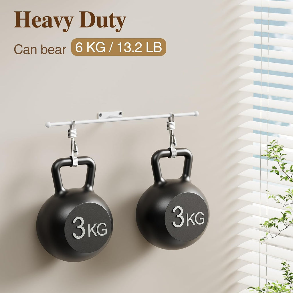 Wall Hanging Jewelry Organizer 12.6", Screw Included, White 2-Pack