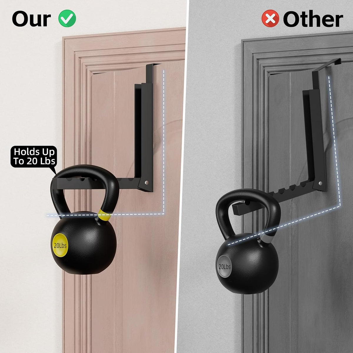 2 Pack Over The Door Hanger, Folding Over The Door Drying Rack for Laundry,Foldable Over The Door Clothes Hanger,Small Clothes Drying Rack for Dorm Portable Black