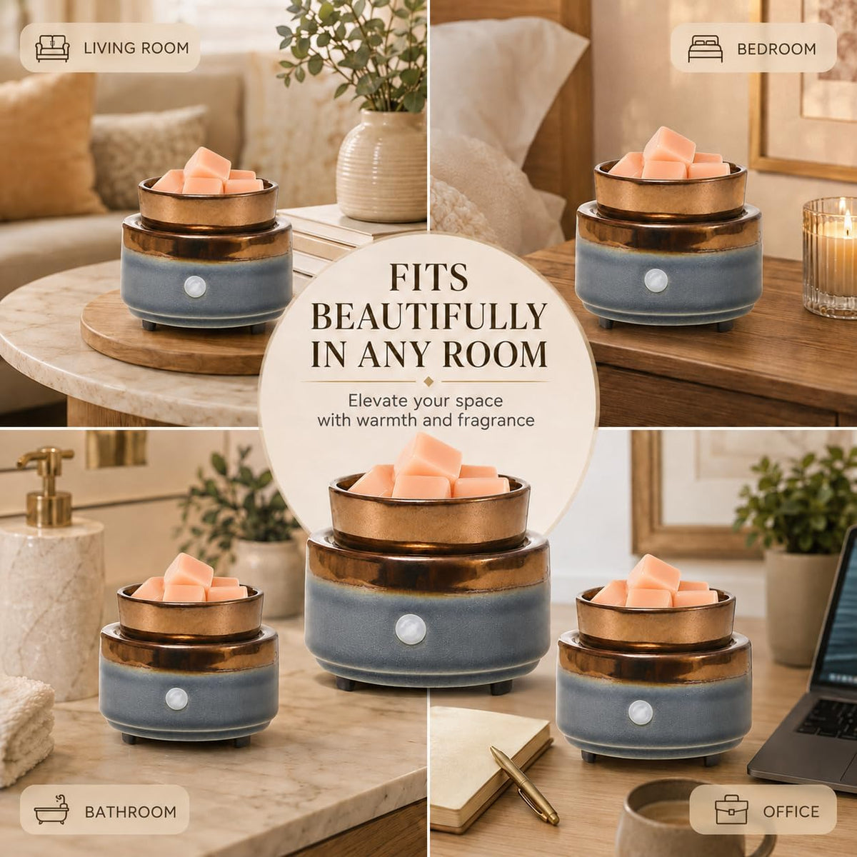 Ceramic Wax Melt Warmer Electric Wax Warmer for Scented Wax Cubes