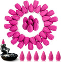 Sukh Backflow Incense Cones - 108 PCS Waterfall Incense Cones (Rose)