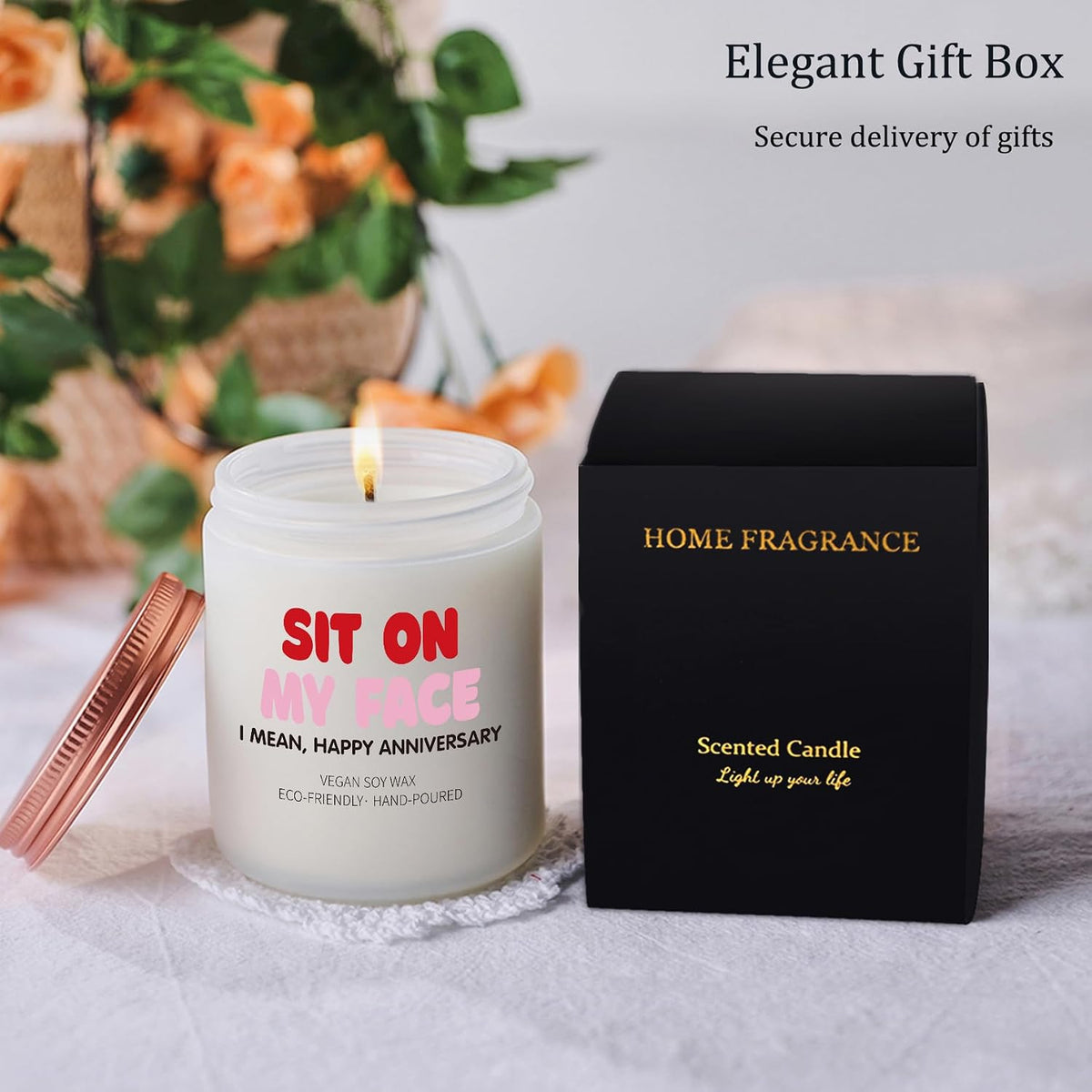 Funny Anniversary Candle Gift for Her Girlfriends Couple Wife Women - Hilarious Unique Gag Happy Anniversary Present for Boyfriend Husband