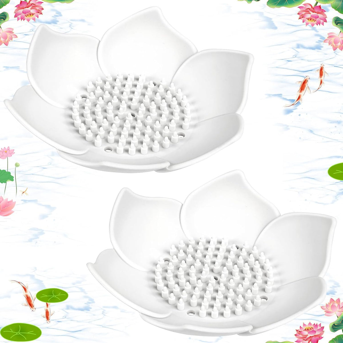2 Pack Shower Steamer Tray, Silicone Soap Dish