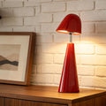 Modern Red Table Lamps , Cordless Rechargeable Desk Lamp，for Living Bedroom