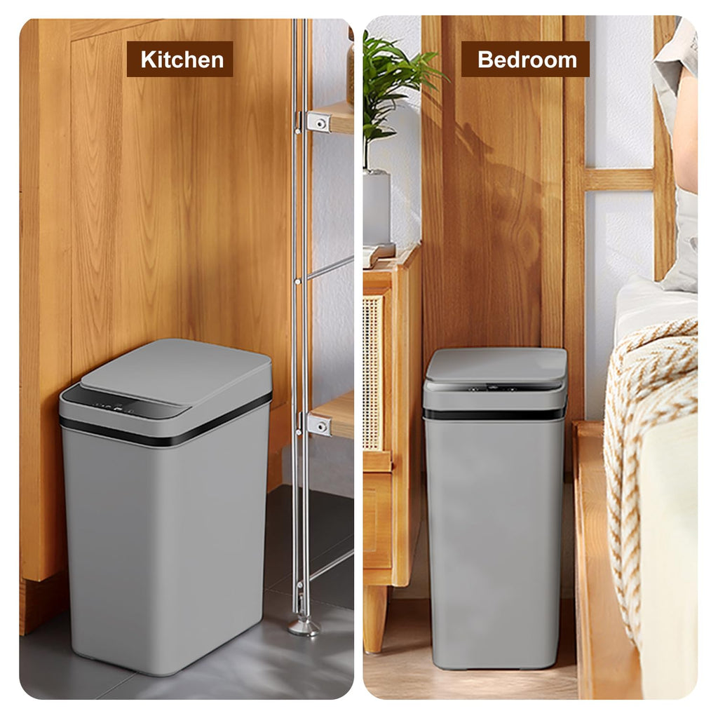 3 PACK - Small Trash Can with Lid for Bathroom - Automatic Trash Cans