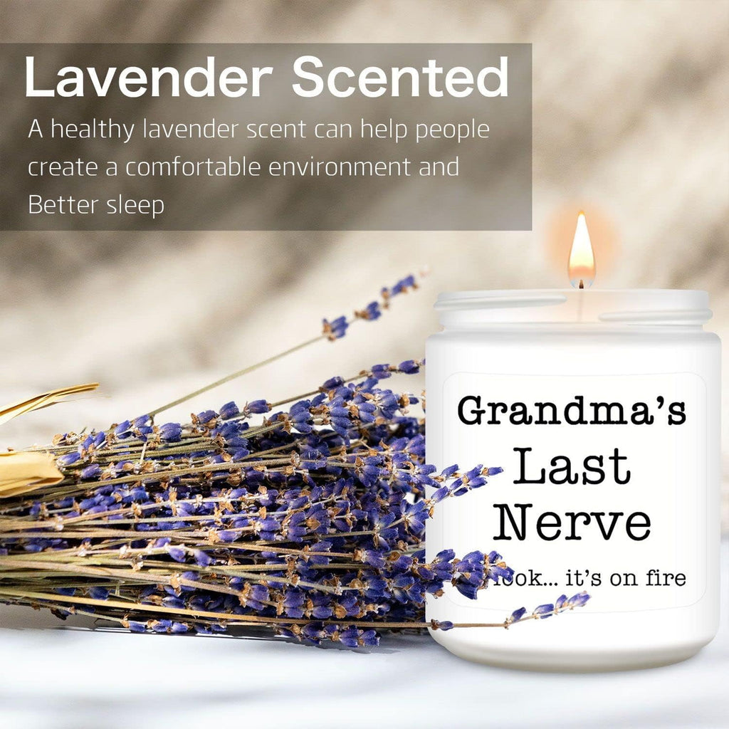Homsolver Gifts for Grandma from Grandkids, Funny Grandma Gifts, Best Grandma Christmas Gifts, Thanksgiving Retirement Gift, Birthday Gifts for Grandma, Perfect Lavender Scented Candles