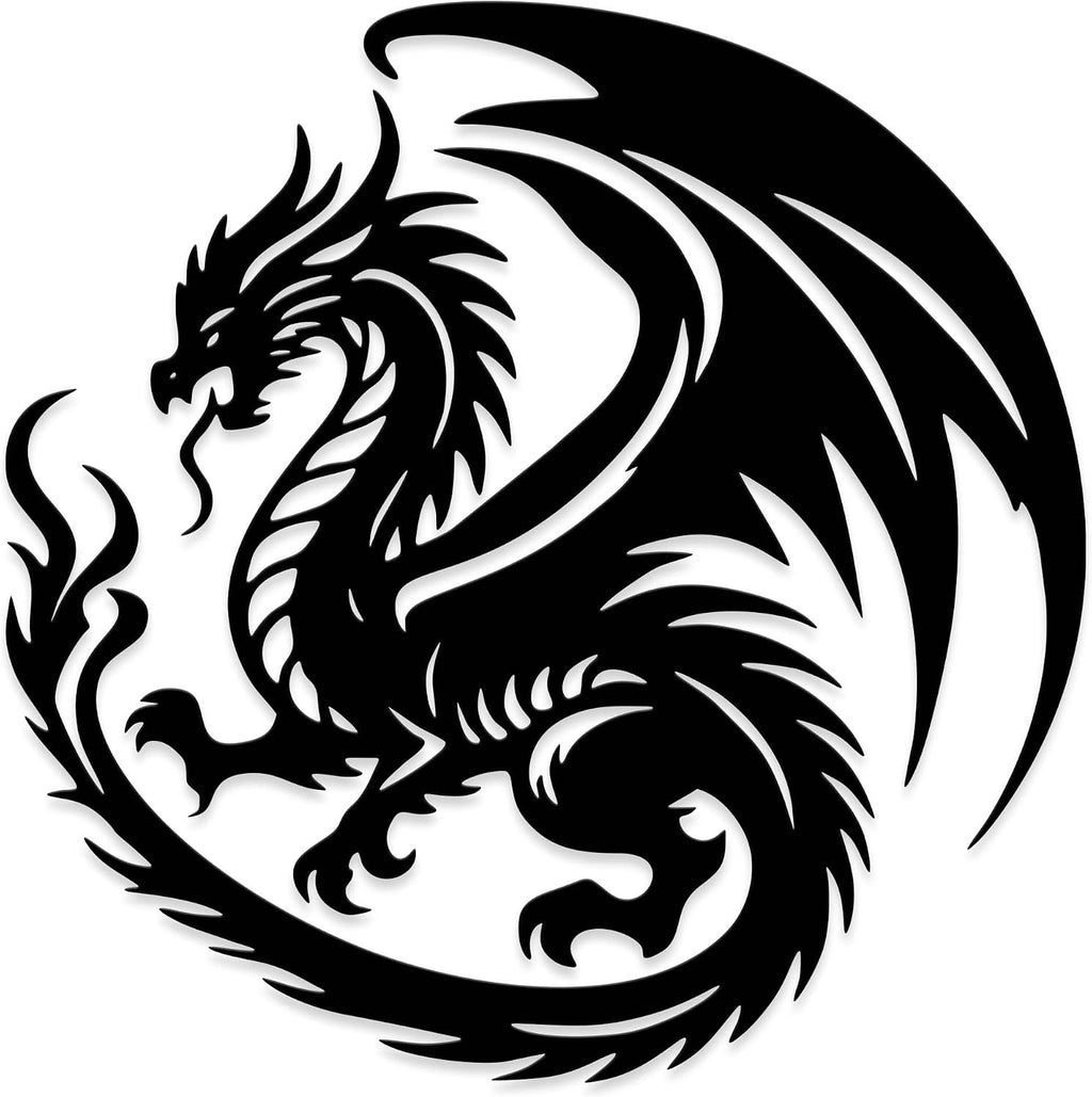 Rajukit Metal Dragon Wall Art Fantasy Decor for Home