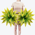 Ttranewsoo 2-Pack 22-Inch Large Artificial Agave Plants, UV Resistant Faux Desert Plants Outdoor and Realistic Greenery for Planters, Porch, Patio, Garden, Entryway and Indoor Decor, Yellow