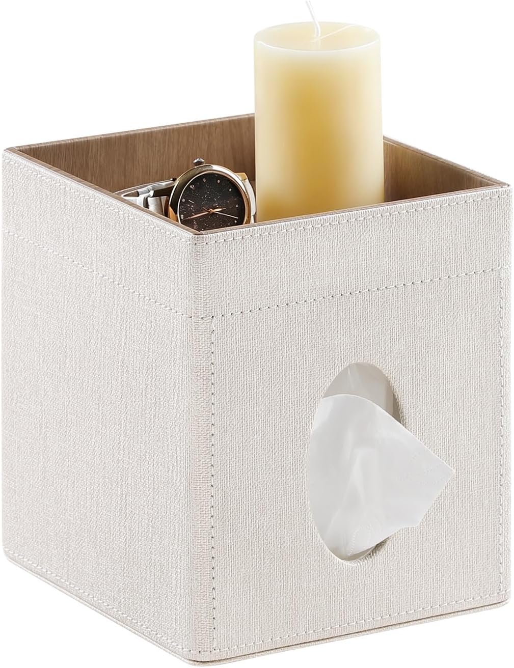 PU Leather Tissue Box Cover Square Tissue Box Holder Tissue Holde