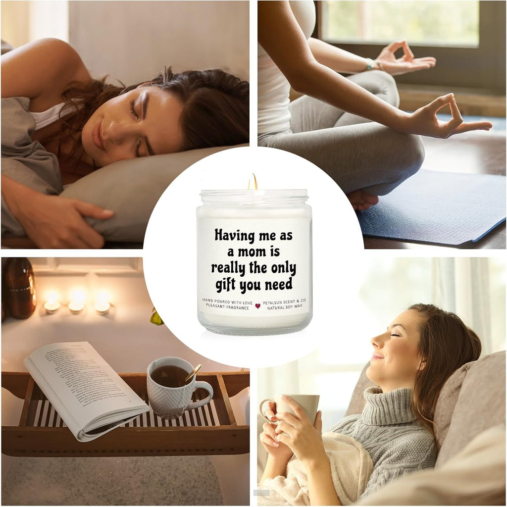 Petalsun Daughter Gifts from Mom, Lavender Scented Soy Wax Candle