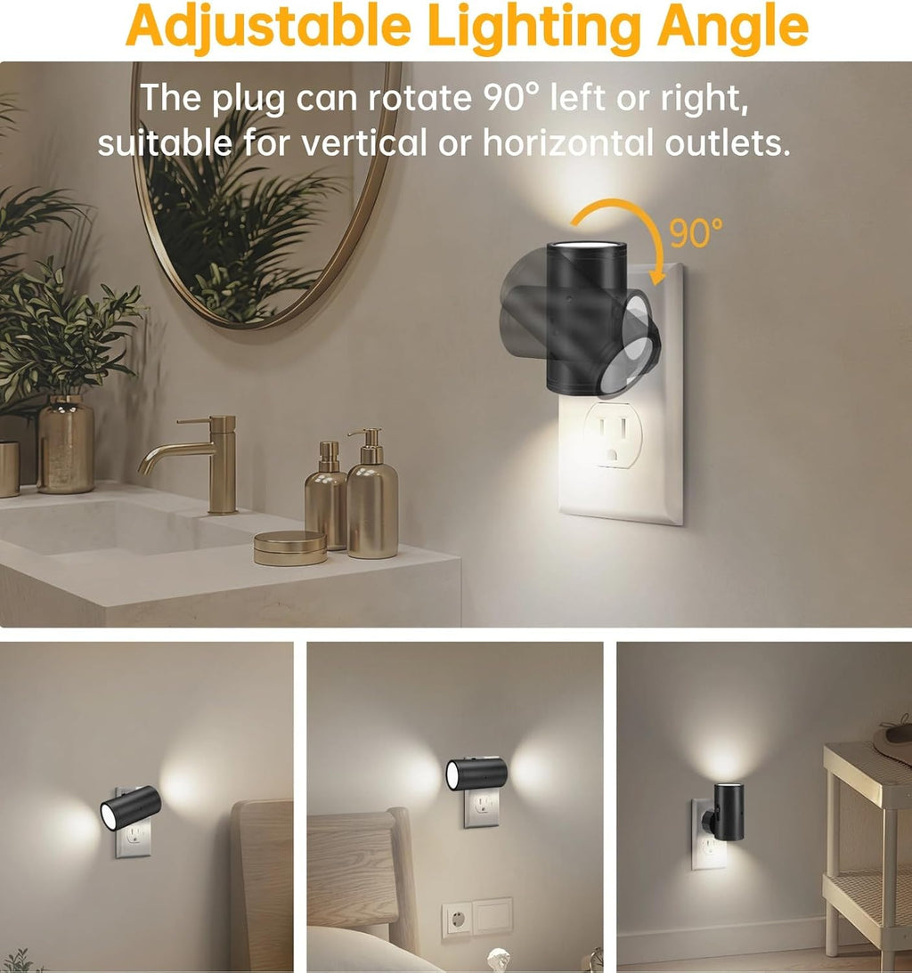 TSEXES Night Lights Plug into Wall,5000K,Dusk to Dawn Sensor,2 Pack