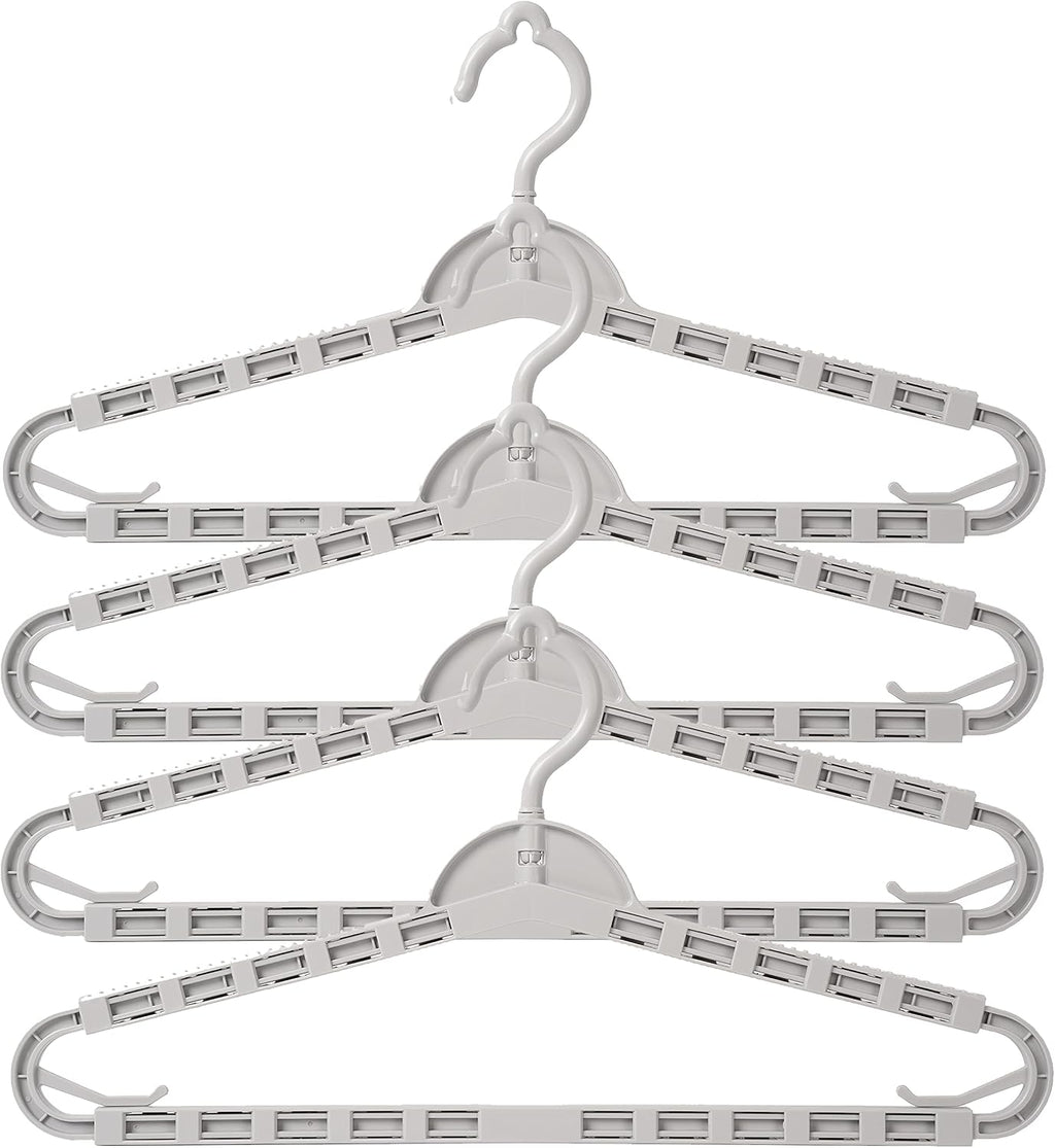 Extra Large Hangers Enlarge Adjustable Shoulder 16.5"-26" Hanger 4 Pack