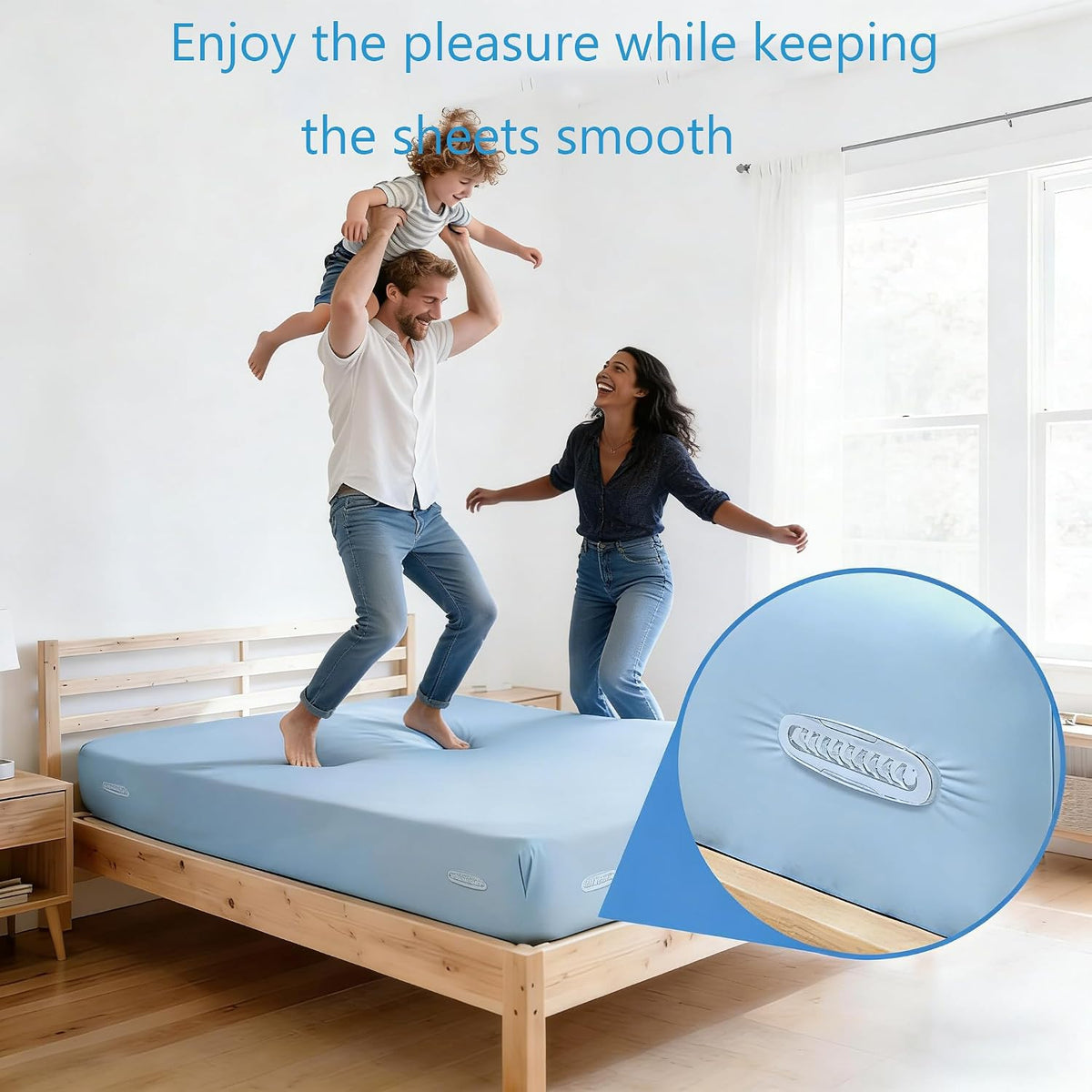 Bed Sheet Holders for Corners - Fitted Sheets Holder- 4Pcs Sheet Holders No More Loose Sheets, Easy Install for All Mattresses (Style 2)