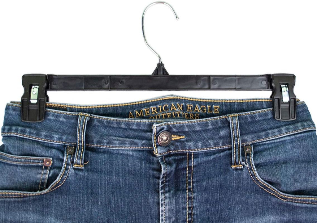 HangOn Shirt & Pants Hangers Combo Set Recycled Plastic, Black, 19 Inch & 14 Inch, 15 Each 30 Total