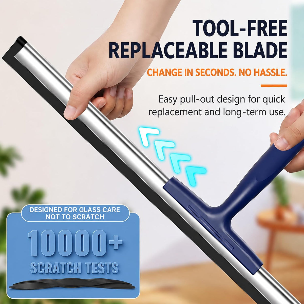 Window Squeegee Kit with Pole and Scrubber, (16" Kit)