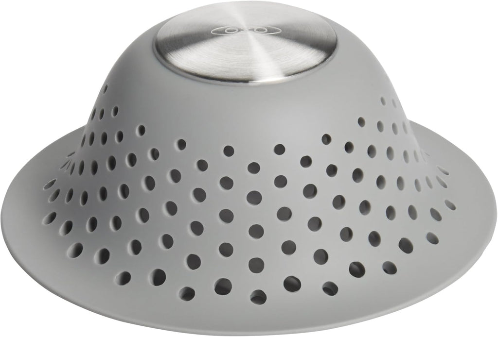 OXO Good Grips Silicone Shower & Tub Drain Protector, Hair Drain Catcher