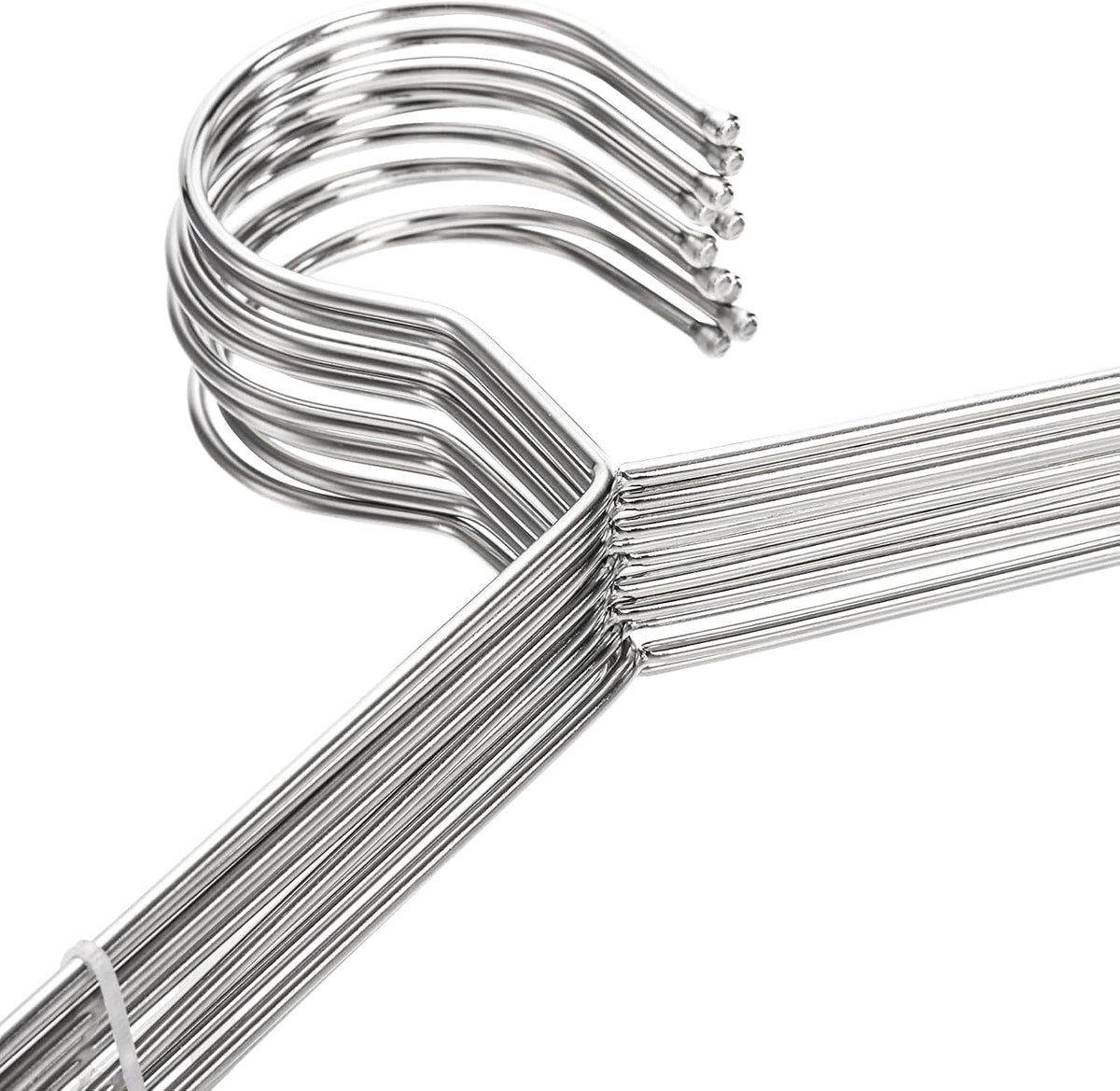 Tosnail 50 Pack Stainless Steel Strong Wire Metal Hangers Heavy Duty Clothes Hangers - 16.5"/42cm