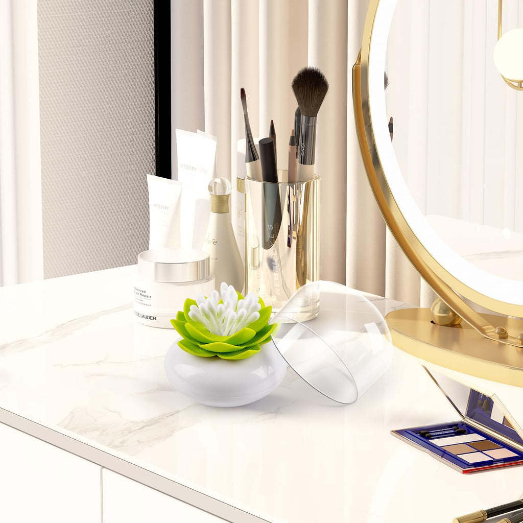 Bloss Cotton Swab Holder, Qtip Holder Bathroom Set, Toothpick Case-Green