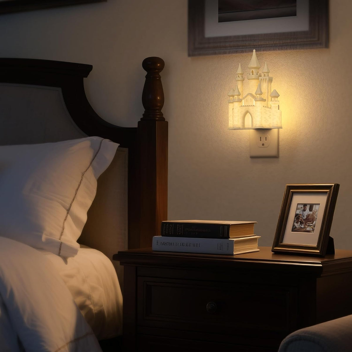 DORESshop Night Lights Plug into Wall,3D Printed Castle Night Light