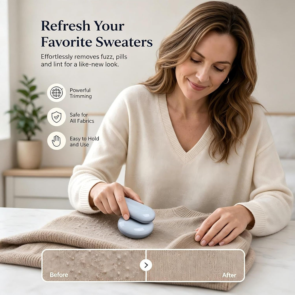 Rechargeable Fabric Shaver,Electric Lint Remover for Clothes & Couch