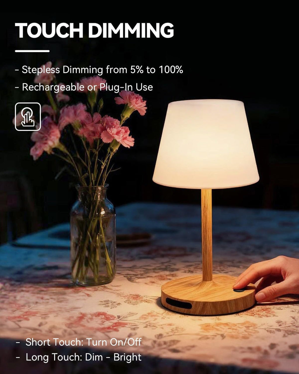 SAIWEYA Outdoor Waterproof Shower Lamp, 8000mAh Rechargeable Bathroom Lamp