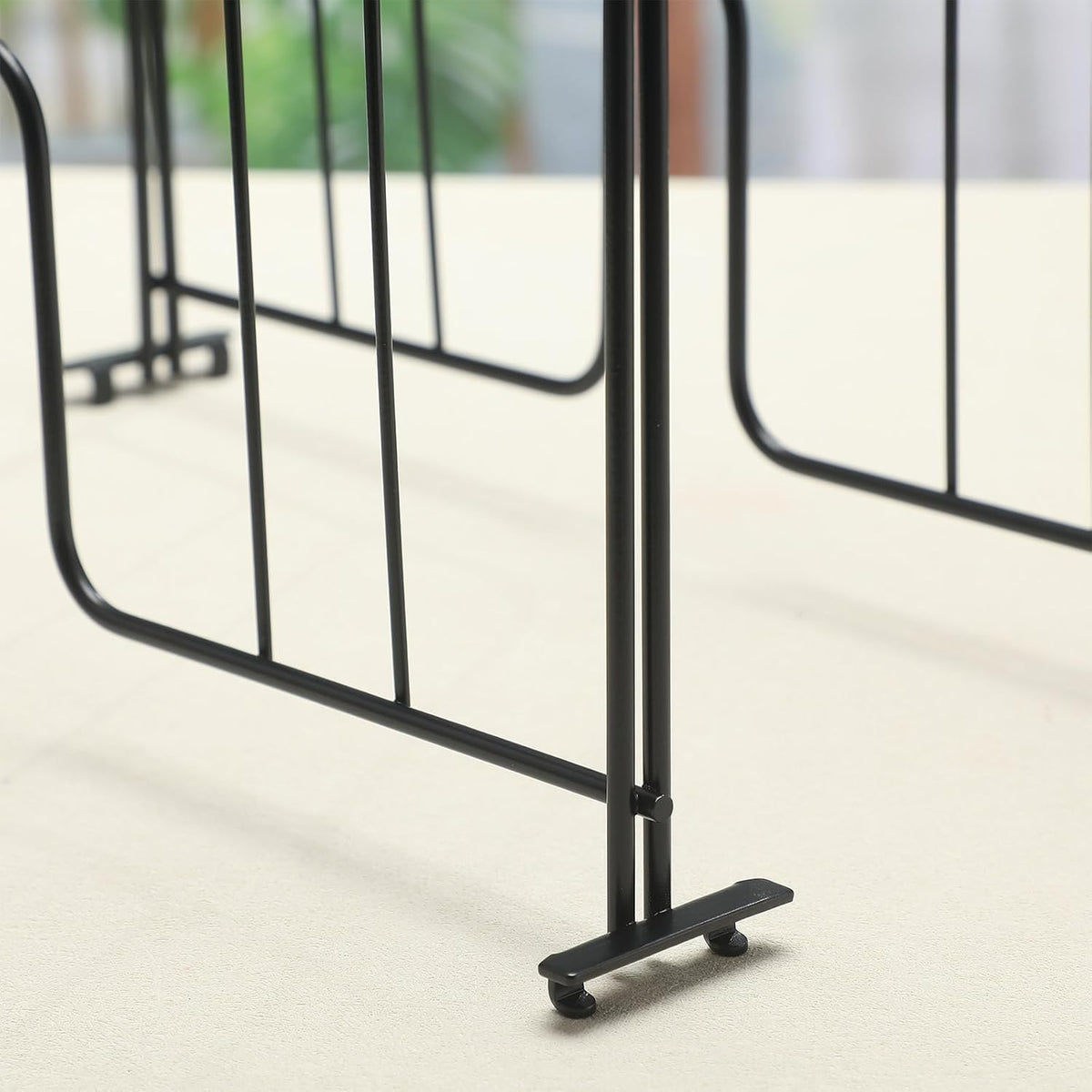 4 Pcs 14" W x 8" H Black Wire Shelf Dividers Chrome Plated Steel Wire Rack Divider for Shelving Closet Shelf Dividers for Wires Shelves Bathroom Kitchen Office Pantry Room