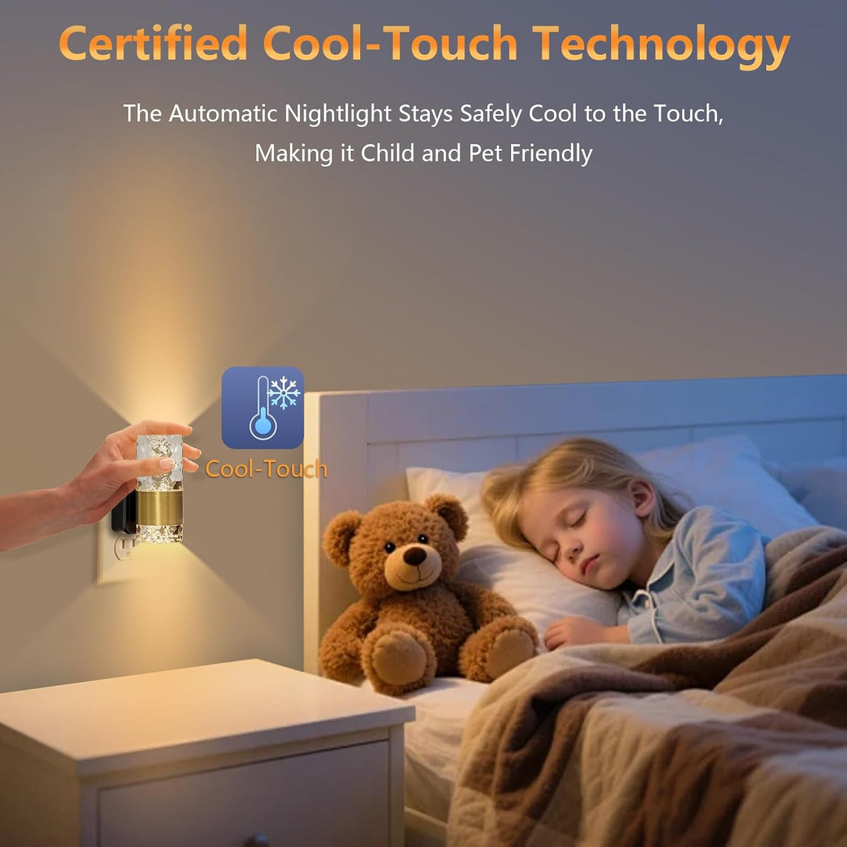 LED Night Lights Plug into Wall, 2Pack Plug in Night Light