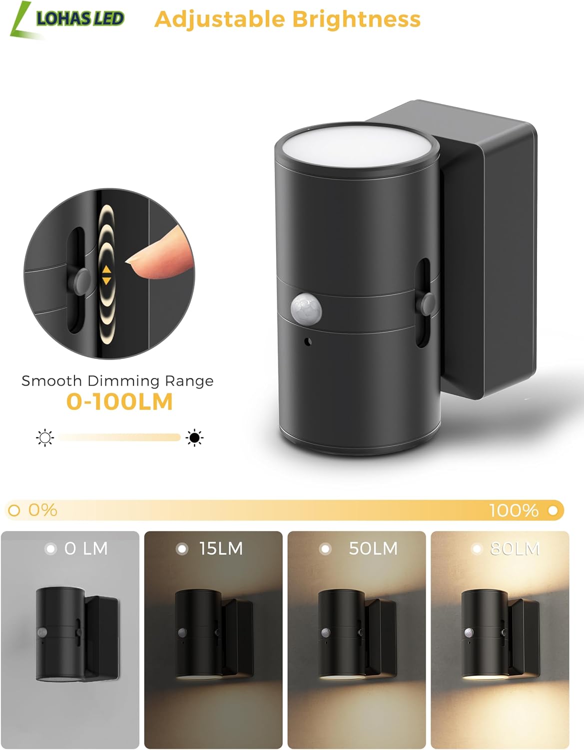 L LOHAS LED Motion Sensor Night Light, Rechargeable Night Light