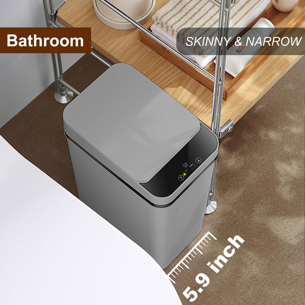 3 PACK - Small Trash Can with Lid for Bathroom - Automatic Trash Cans