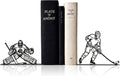Ice Hockey Metal Bookends, Heavy Duty Book Ends for Shelves, Decorative Hockey Book Holders for Office Home Library, Sports Decor Gift for Hockey Fans Boys Kids Room