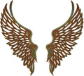 DUOOLN Angel Wings Metal Wall Decor Art, Abstract Butterfly Sculpture-Gold