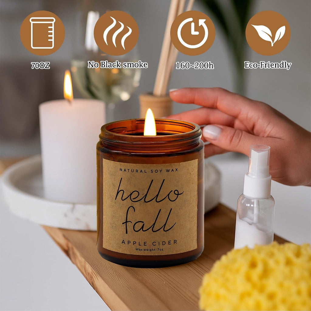 Lihome Fall Candles - Fall Decor for Home, Gifts for Women(Apple Cider)