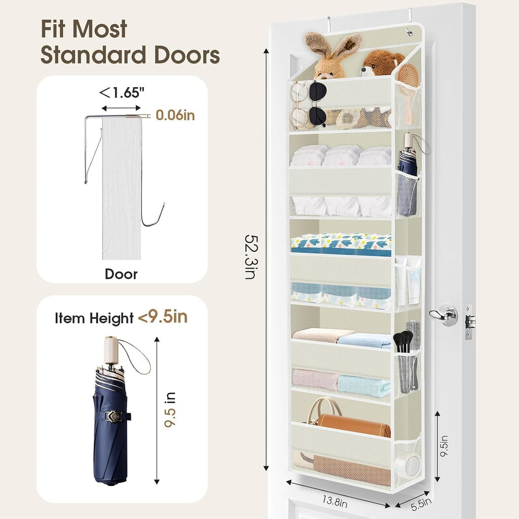 1Pack Over The Door Organizer Large Capacity Hanging Storage Room Organizer