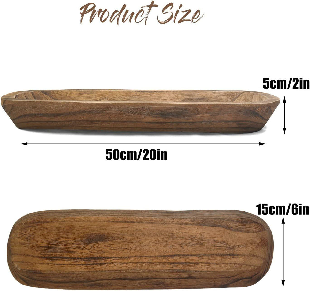 Decorative Bowl Vintage Wooden Dough Bowls Hand Carved, Farmhouse Country, Restaurant, Cafe Decoration, Place Bread, Fruit, Aromatherapy. (20x6x2in)