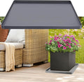 Outdoor Planter Boxes Mat Flower Pots Mat 26.8x26.8" Large, Plant Pots Silicone Pad with Raised Edge, Patio Planters Drip Pan Plant Tray Tray For Leaks, Planter Floor Protector Planters Tray Soft